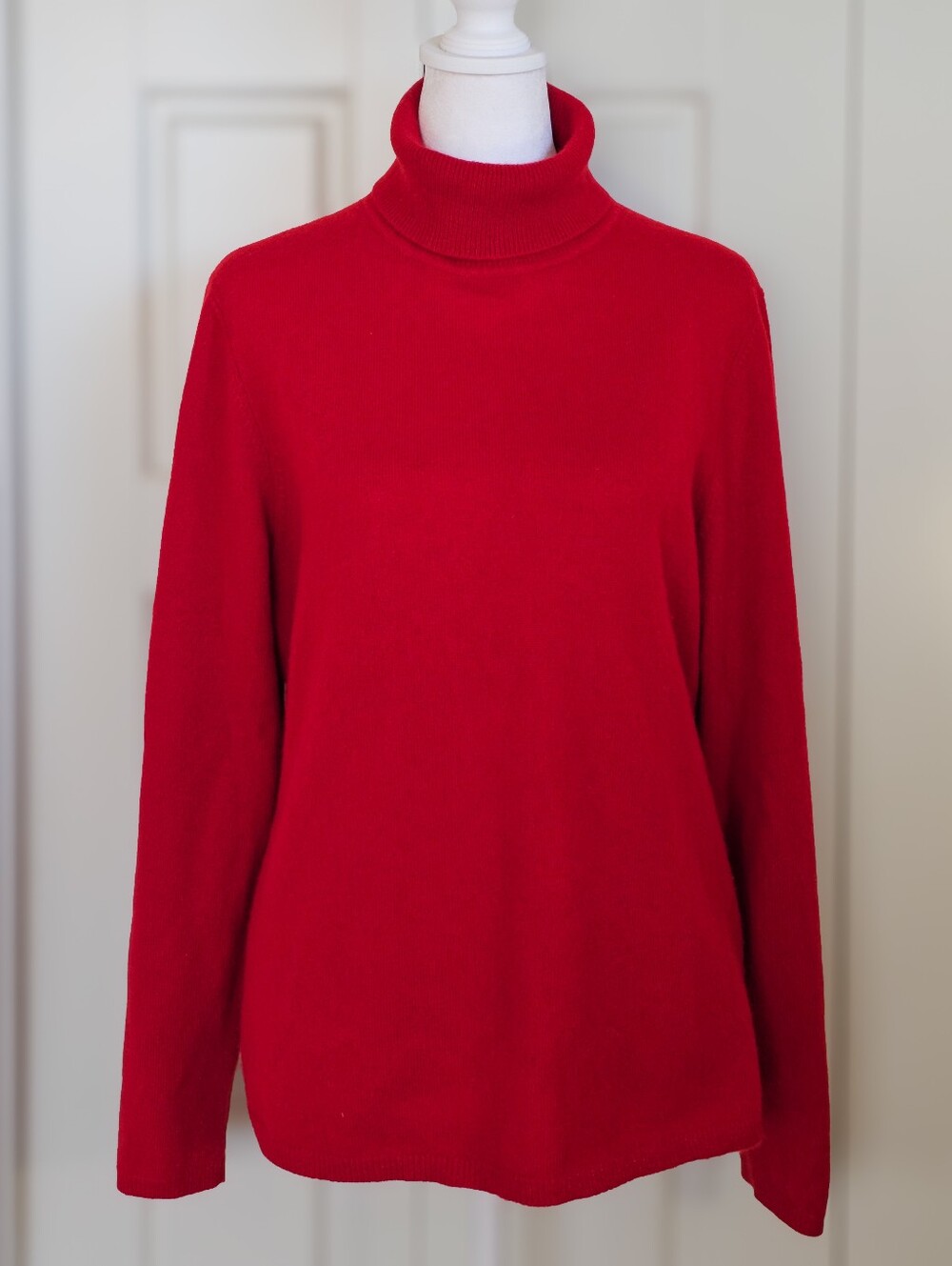 100% Cashmere Charter Club 2-Ply Red Turtleneck Sweater XL